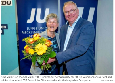 Thomas Müller ist der neue Landrat der Mecklenburgischen Seenplatte (Bild vergr&ouml;&szlig;ern)