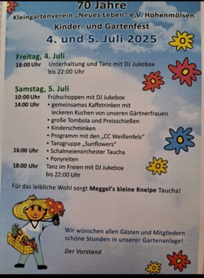 Quelle: KGV Neues Leben Hohenmölsen (Bild vergrößern)