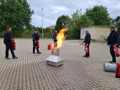 Übergabe Feuerlöscher-Übungsanlage an FF Pritzwalk