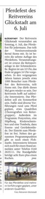 Foto zur Meldung: Pferdefest des Reitvereins Glückstadt e.V. am 6.Juli 2025