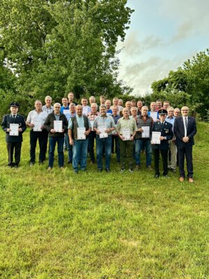 Feuerwehr Haag ehrt langjährige Mitglieder bei 125-Jahrfeier