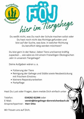 FÖJler gesucht...hast Du Lust, dann melde Dich bei uns 😊 (Bild vergrößern)