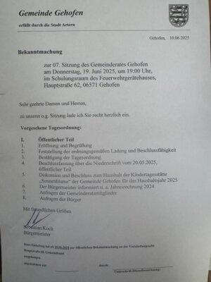 Gemeinderatssitzung
