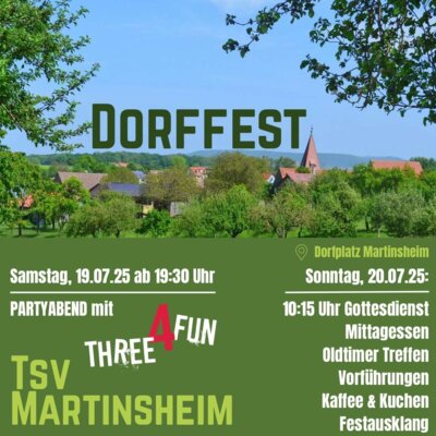 Dorffest Martinsheim - 19.07 bis 20.07.2025