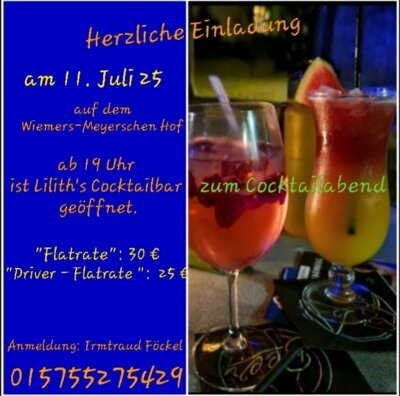 Cocktailabend der kfd-Ottbergen - AUSGEBUCHT (Bild vergr&ouml;&szlig;ern)