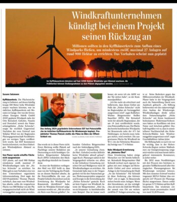 Kein Bau der Windräder in der Gemarkung Gehofen