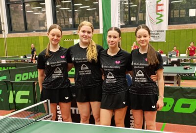 Die Schwarzaer Mannschaft (v.l.): Jasmin Lehmann, Angelina Barth, Lara König, Joann Lehmann