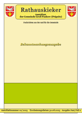 Meldung: Amtsblatt 02/2025 - Bekanntmachungen