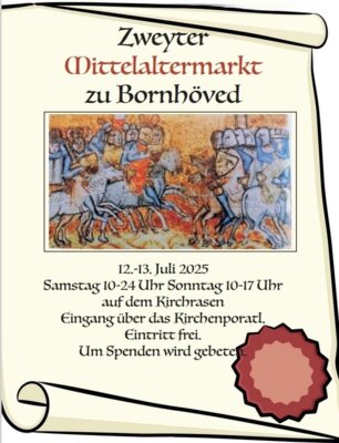 Foto zur Meldung: Mittelaltermarkt auf dem Kirchrasen am 12. und 13. Juli
