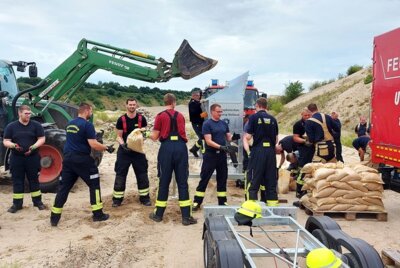 Feuerwehren übten am 5. Juli den Hochwasserschutz