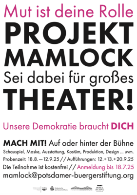 "Mut ist deine Rolle – Projekt Mamlock" - Sei dabei!