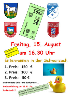 Foto zur Meldung: Enten starten durch beim Heimatfest in Schwarzhofen