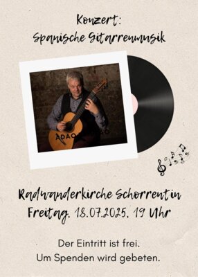 Einladung zum Konzert in der Radwanderkirche Schorrentin