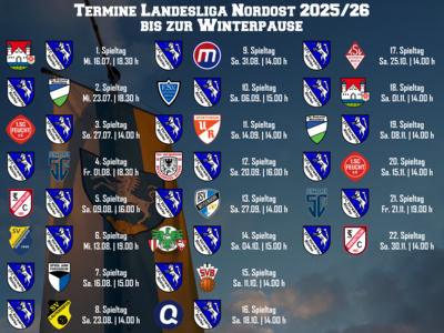Terminierung Landesliga Nordost bis zur Winterpause (Bild vergr&ouml;&szlig;ern)