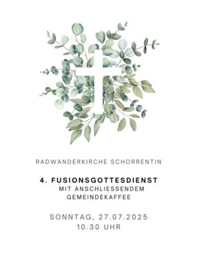 4. Fusionsgottesdienst in der Radwanderkirche Schorrentin (Bild vergr&ouml;&szlig;ern)