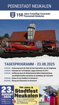 Tagesprogramm Stadtfest Neukalen