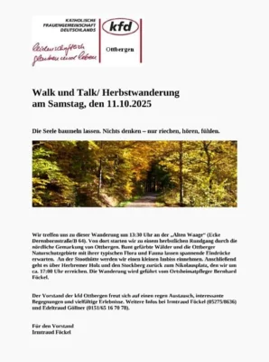 Walk and Talk/ Herbstwanderung (Bild vergr&ouml;&szlig;ern)