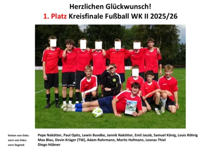 1. Platz beim Kreisfinale Fußball (Bild vergr&ouml;&szlig;ern)