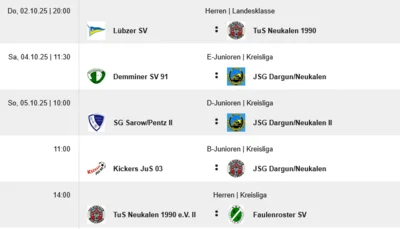 Vorschau Fußball am WE (Bild vergr&ouml;&szlig;ern)
