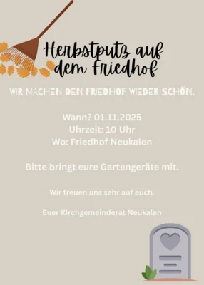 Herbstputz auf dem Friedhof (Bild vergr&ouml;&szlig;ern)