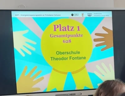 1. Platz beim EEP-Projekt der Stadt Potsdam