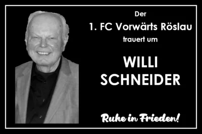 Der FC Vorwärts trauert um Willi Schneider (Bild vergr&ouml;&szlig;ern)