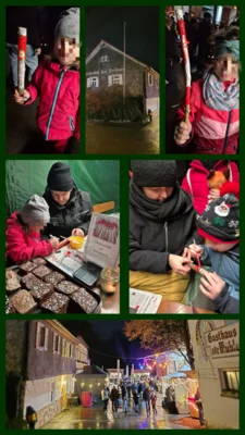 Meldung: Der Schlosskindergarten auf Weihnachtstour- Station 1- Nikolausmarkt In Gunzendorf bei Steffi und Peter
