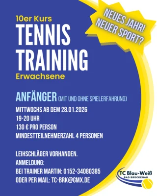 Anfänger Tenniskurs