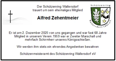 Alfred Zehentmeier ist verstorben (Bild vergr&ouml;&szlig;ern)