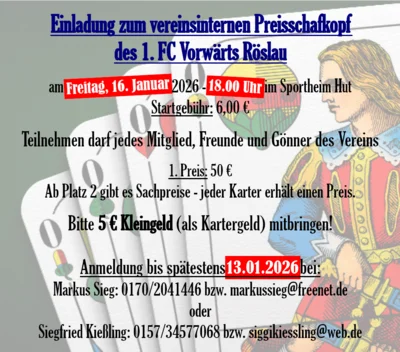 +++ NEUER TERMIN +++ EINLADUNG ZUM PREISSCHAFKOPF (Bild vergr&ouml;&szlig;ern)