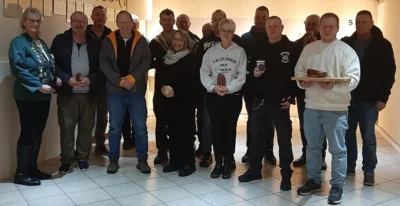 Von links: Isabel Oberheim, Edmund Lang, Sebastian Gerlach, Alexander Kaunat, Peter Mehl, Andreas Appel, Sandra Atkins-Kutschka, Günter Appel, Gerhard Winter, Frank Kutschka, Silke Kehm, Kevin Krieg, Bert Kehm, Franz Hauptvogel, Eric Bopp und Ralf Löffler,
