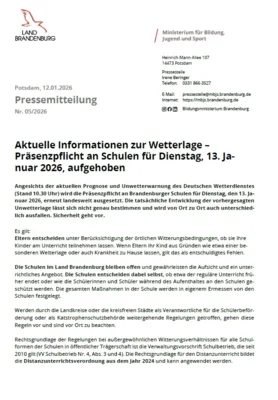 Info - Schulbetrieb 13.01.2026 (Bild vergr&ouml;&szlig;ern)