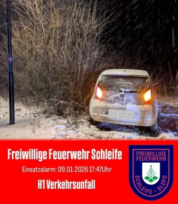 Einsatzbericht 02/2026 - 09.01.2026, H1 Verkehrsunfall Schleife