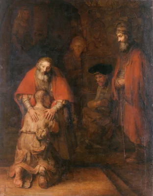 Die Rückkehr des verlorenen Sohnes, Gemälde von Rembrandt (Bild vergr&ouml;&szlig;ern)