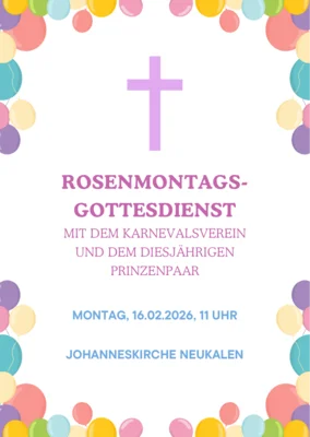 Gottesdienst am Rosenmontag (Bild vergr&ouml;&szlig;ern)