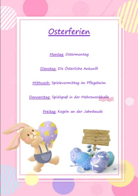 Osterferien  07.04 - 10.04.2026