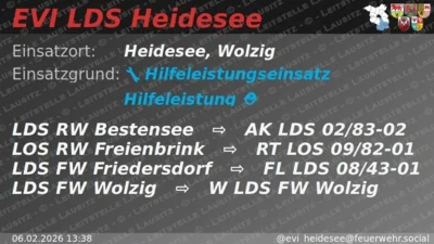 Einsatz 10/2026 | Tragehilfe für Rettungsdienst | Wolzig Friedersdorfer Straße (Bild vergr&ouml;&szlig;ern)