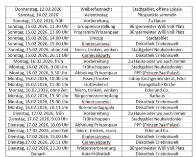 Programm 68.Carneval Neukaledonien (Bild vergr&ouml;&szlig;ern)