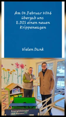 Foto zur Meldung: E.DIS übergibt einen Krippenwagen