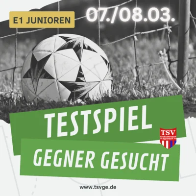 E1 Junioren suchen Testspielgegner (Bild vergr&ouml;&szlig;ern)