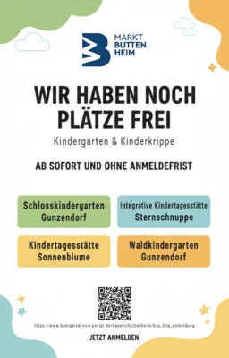 Meldung: Freie Kitaplätze Markt Buttenheim