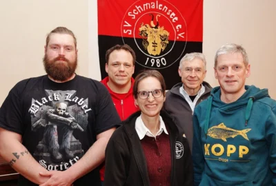Henning Pape (v.re.), Gerd Achterberg, Christopher Brust und Hagen Bastkling - SVS-Vorstand