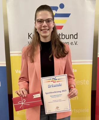 Hannah bei der Sportlerehrung (Bild vergr&ouml;&szlig;ern)