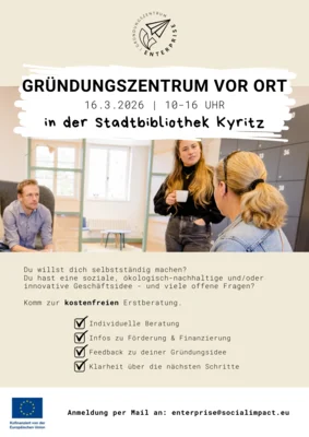 Gründungszentrum vor Ort