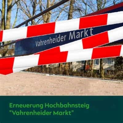 Baustelle Bahnsteig Vahrenheider Markt