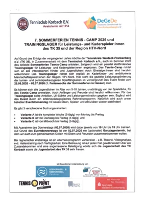 Sommerferien Tennis Camp (Bild vergr&ouml;&szlig;ern)