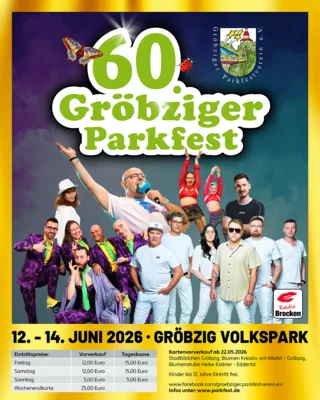 Programm 60. Gröbziger Parkfest