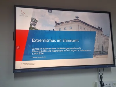 Vortrag Verfassungsschutz zum Thema Extremismus in der Feuerwehr