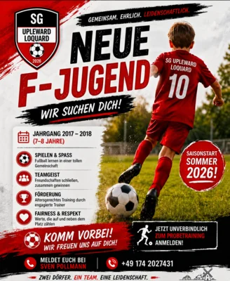 Unsere neue F-Jugend sucht dich!