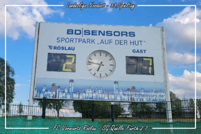 33.Spieltag LL: FC Vorwärts Röslau - SG Quelle Fürth 2:7 (Bild vergr&ouml;&szlig;ern)